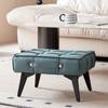 Mesa de Centro Elegante para Sala de Estar Banco para Sofá Resistente a Manchas Banco para Pés Otomano com Alça Banco Largo e Confortável para Sapatos