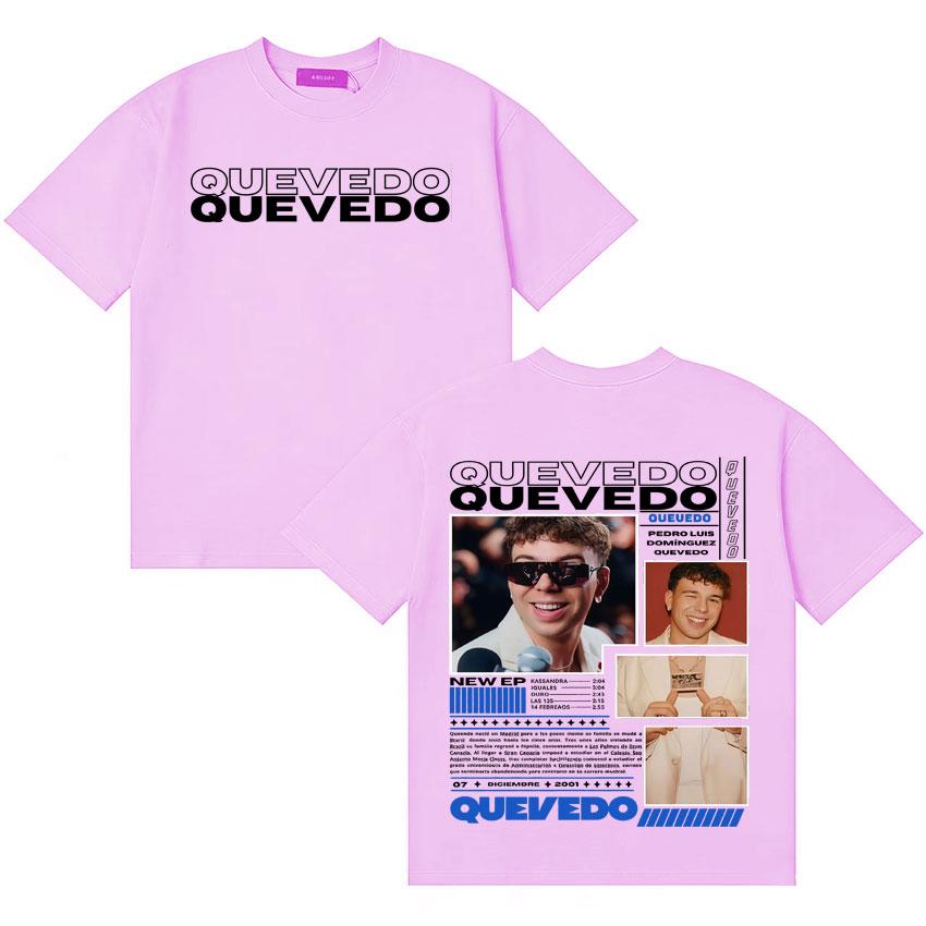 Rapper Quevedo Buenas Noches T Shirts Unisexs Clothing High Quality Tshirt Street Short Sleeve Aesthetic Oversized Y2K Tee Shirts