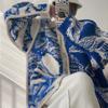 Vintage Knitted Oversized French Lazy Style Sweater Coat for Women