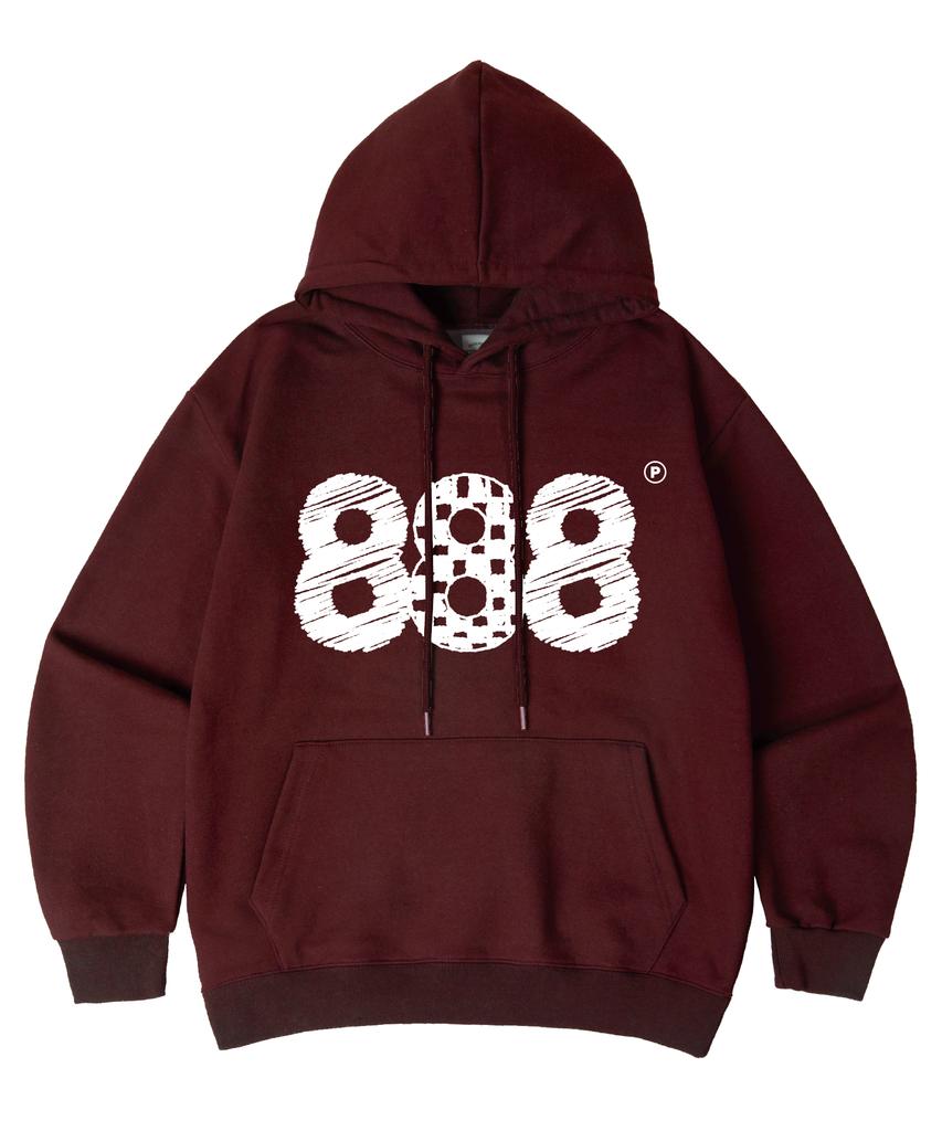 [Fleece-Lined/Non-Fleece-Lined] Scrawl Number.888 Oversized Hoodie 7 Colors (B Type)