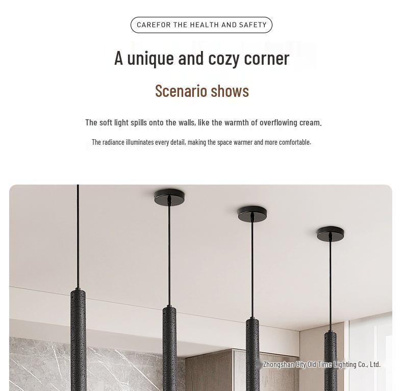 Black Hole Stone Mid-Century Minimalist Pendant Light for Bedroom, Dining Room, or Bar