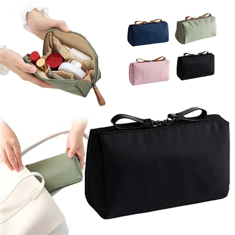 Large Capacity Makeup Bag Multiple Colors Dacron Travel Storage Partitioned Cosmetic Pouch Handbag Lipstick Pack