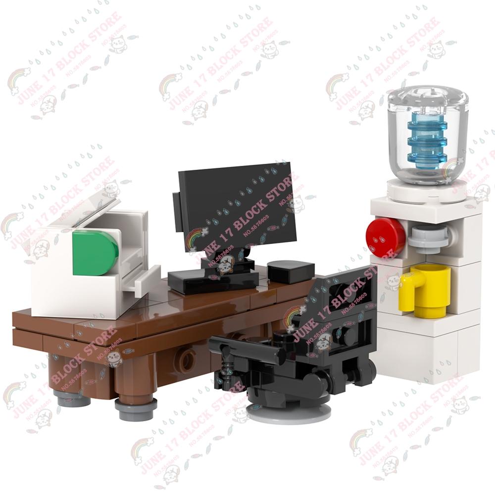 MOC City Series Domácí stůl Kompatibilní Herní stoly Stavebnice Dárek pro přátele Vzdělávací hračky pro děti Dospělé Sestavené kostky