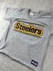 Maglietta Vintage Pittsburgh Steelers Ragazzo Taglia Media Grigia NFL Football Starter Anni '90