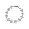 Zircon Lucky Clover Flower Bracelet With Sparkling Stones For Womens Fashion Accessory