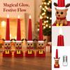 2/4 Pack Christmas Flameless Candle Lights with Remote, Remote Battery Included, Candle Light Batteries Not Included