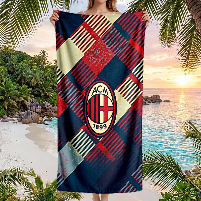 AC Mailand Strandtuch Weiches Mikrofaser Sommerhandtuch Schnelltrocknendes Absorptionsfähiges Handtuch für Strand Schwimmbad Reisen