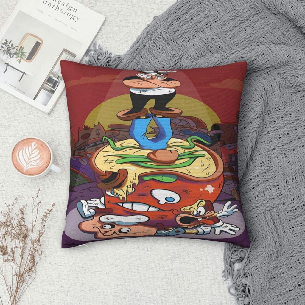 Pizza Tower Game Lover Printing Pillowcases Cushion Cover Throw Pillow Cover Y2K Bedroom Decoration Zippered Multiple Sizes