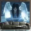 Elegant White Angel Tapestry-Perfect for Living Room, Bedroom Office and Party Decor Ideal Creative Gift Wall Cloth 150x230cm