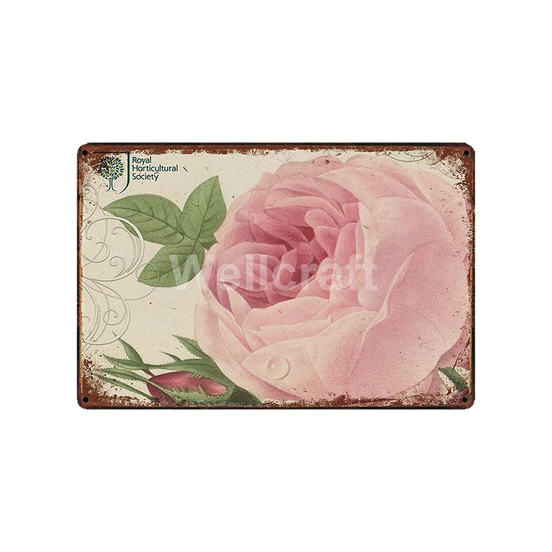 [ WellCraft ] Flower Pot Birds Plant Garden Metal Sign Wall Posters art Vintage Painting Personality Custom zoo Decor LT-1761