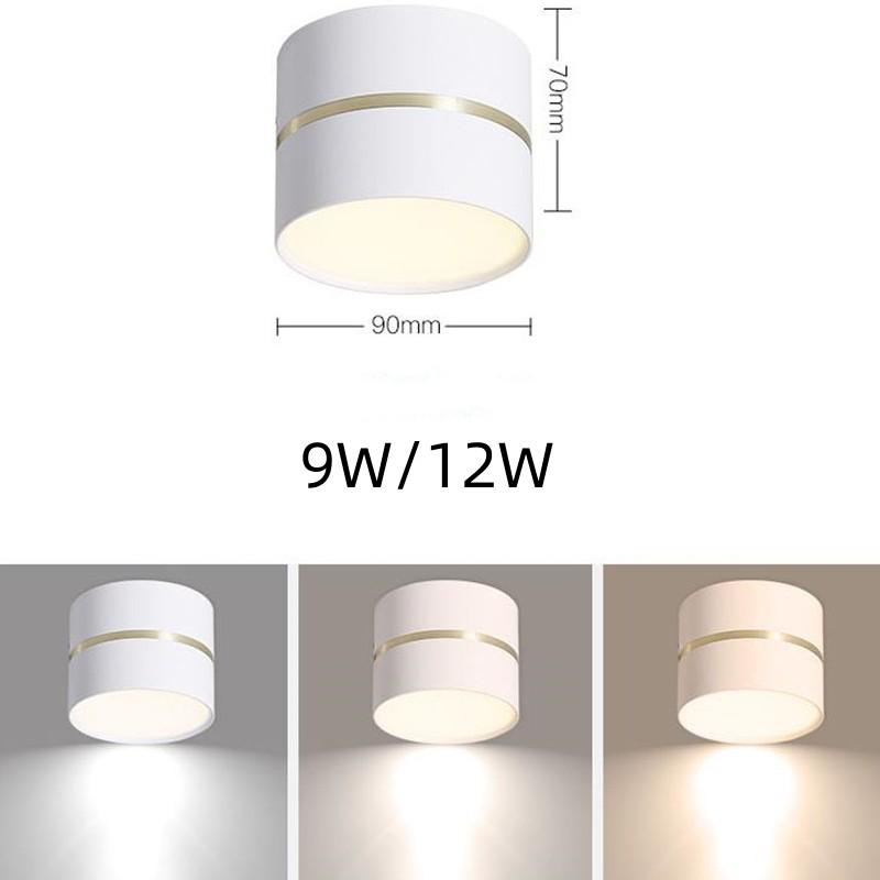 LED Bodová světla Antireflexní Stropní svítidlo 7w 9w 12w Obývací pokoj Ložnice Chodba Obchod Povrchová Stropní svítidla 220v Stropní svítidla