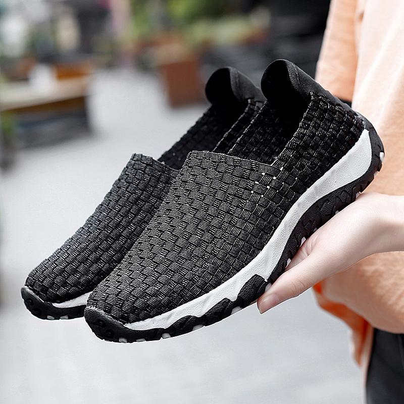 

Летние женские кроссовки, удобные, повседневные, для медсестер, туфли на плоской подошве больших размеров, для пляжной ходьбы, легкие, без застежек, большие размеры EU: 42