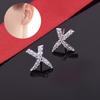 Trendy Geometric Crystal Stud Earrings For Women Wholesale Fashion Jewelry
