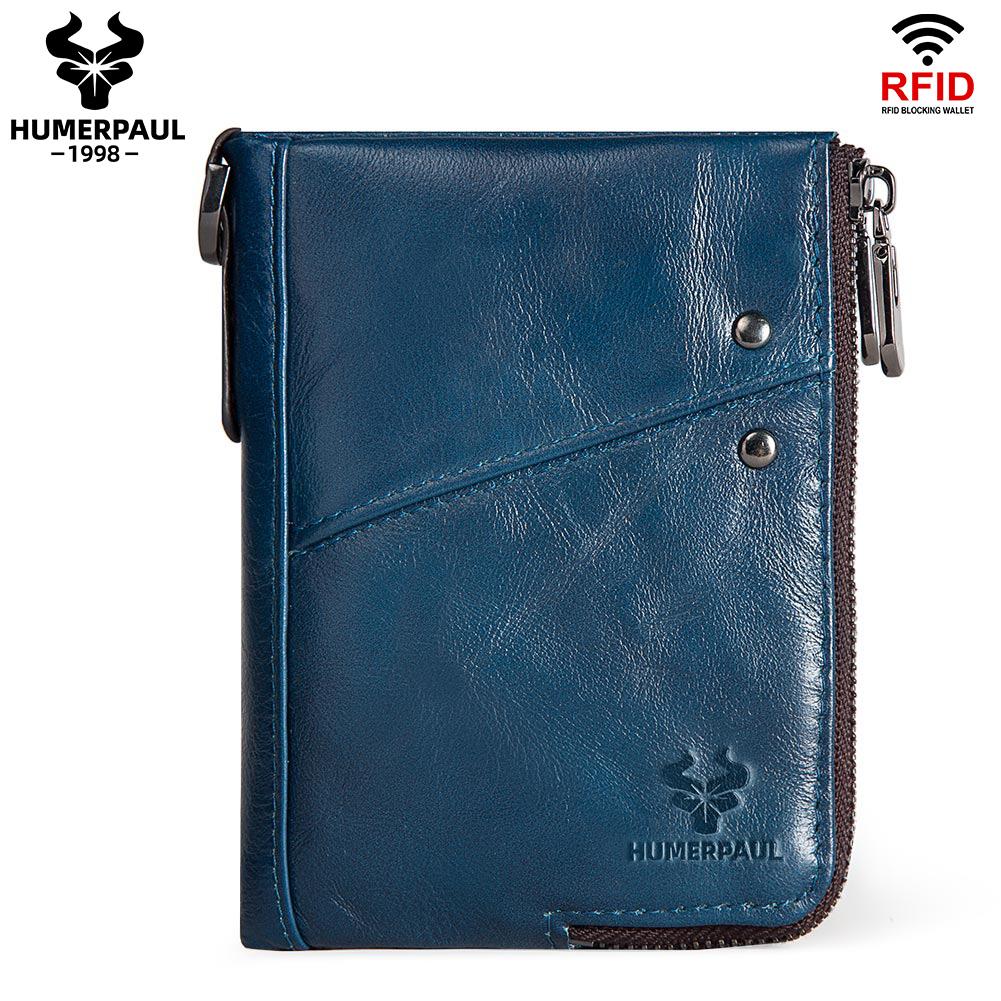 Humerpaul Portafoglio da donna 100% pelle di mucca Portafoglio pochette