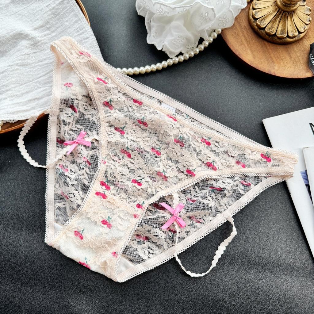 Lady Summer Sexy Lace Lovely Pure Desire Wind Print Triangle Briefs