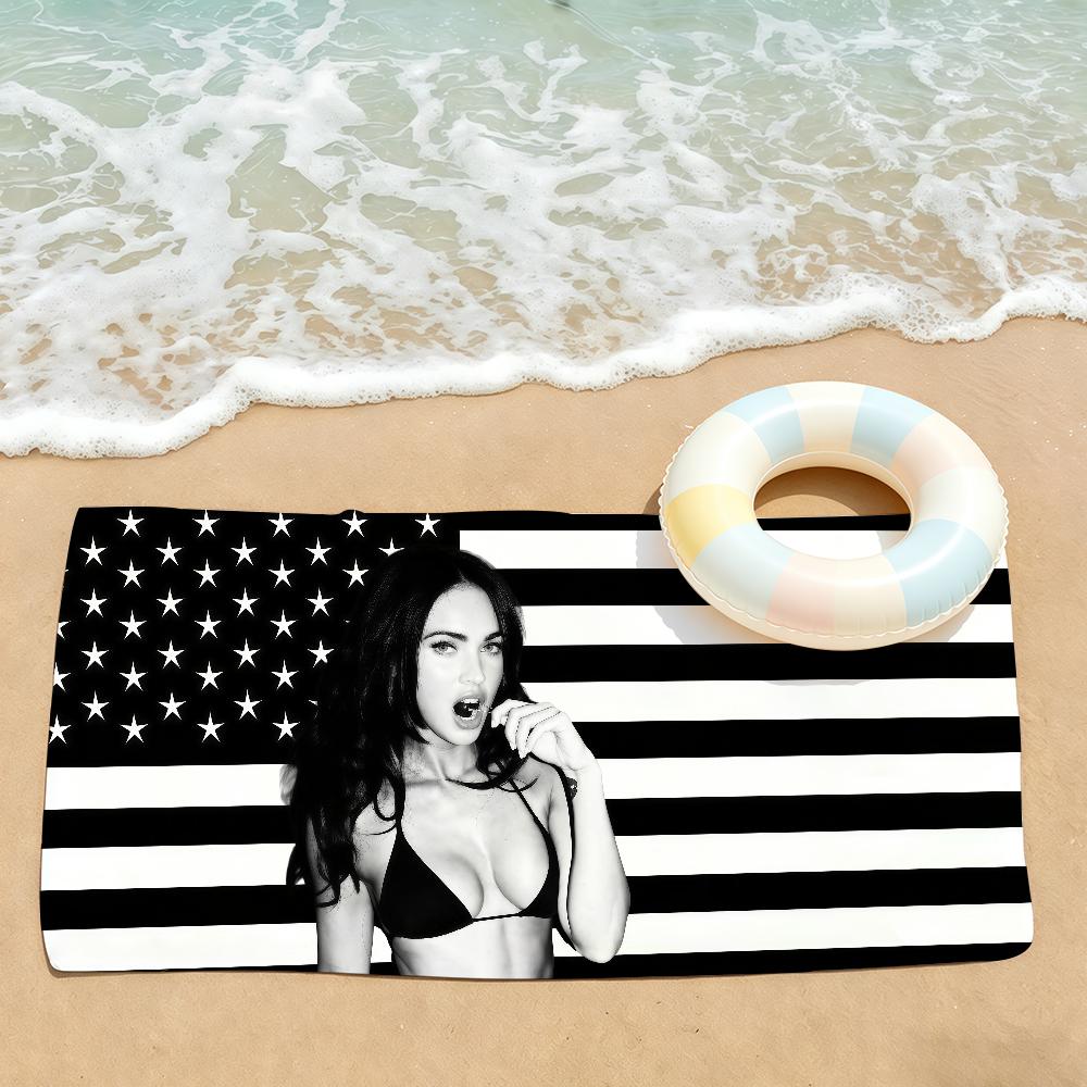 American actress Megan F-Fox Towel Drying Bath Towel Applicable To Light Swimming Camping Yoga Beach Out