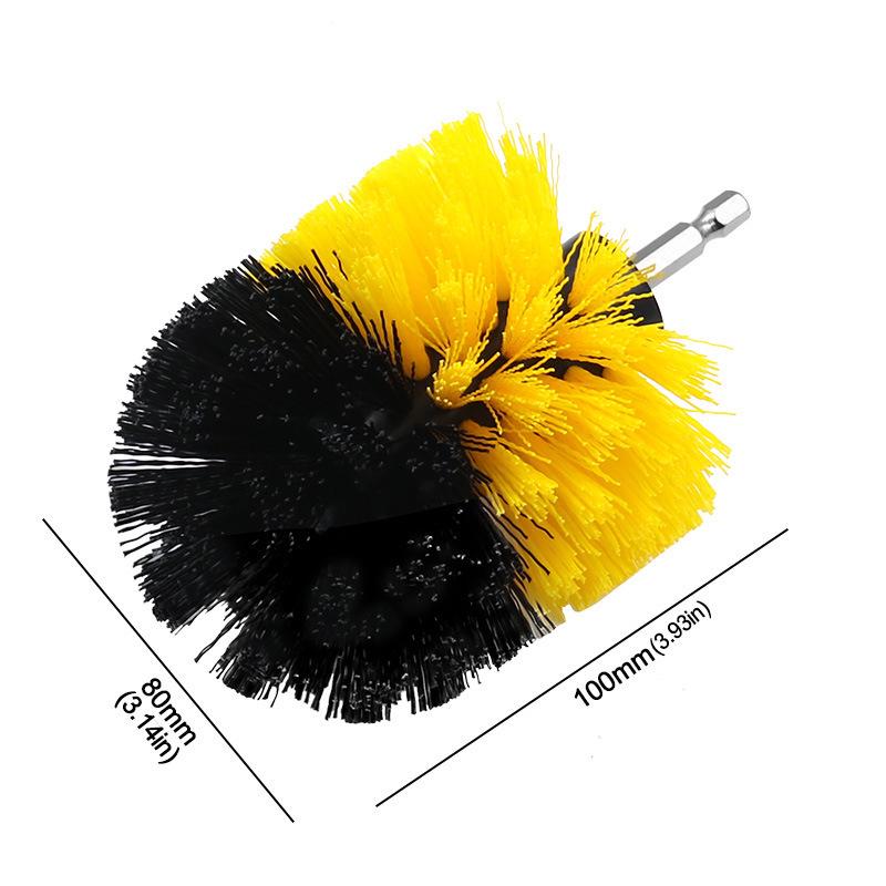 Electric Drill Cleaning & Polishing Brush Set: Floor Brush, Sanding Brush, Ball Head Brush Accessories