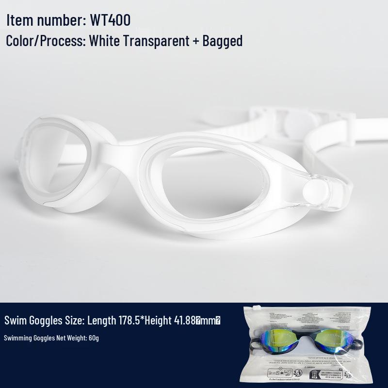 Adult Silicone Anti-fog Goggles with Swim Cap Set - Professional Swimming Protection
