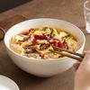 2024 beige boiled sauerkraut fish large basin bowl simple ceramic soup noodle bowl household ricesalad new