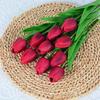 10Pcs Artificial Flower Realistic Touch Tulip Scrapbooking Vase Home Decor Wedding Garden Arch Garland  Mother's Day Bouquet DIY