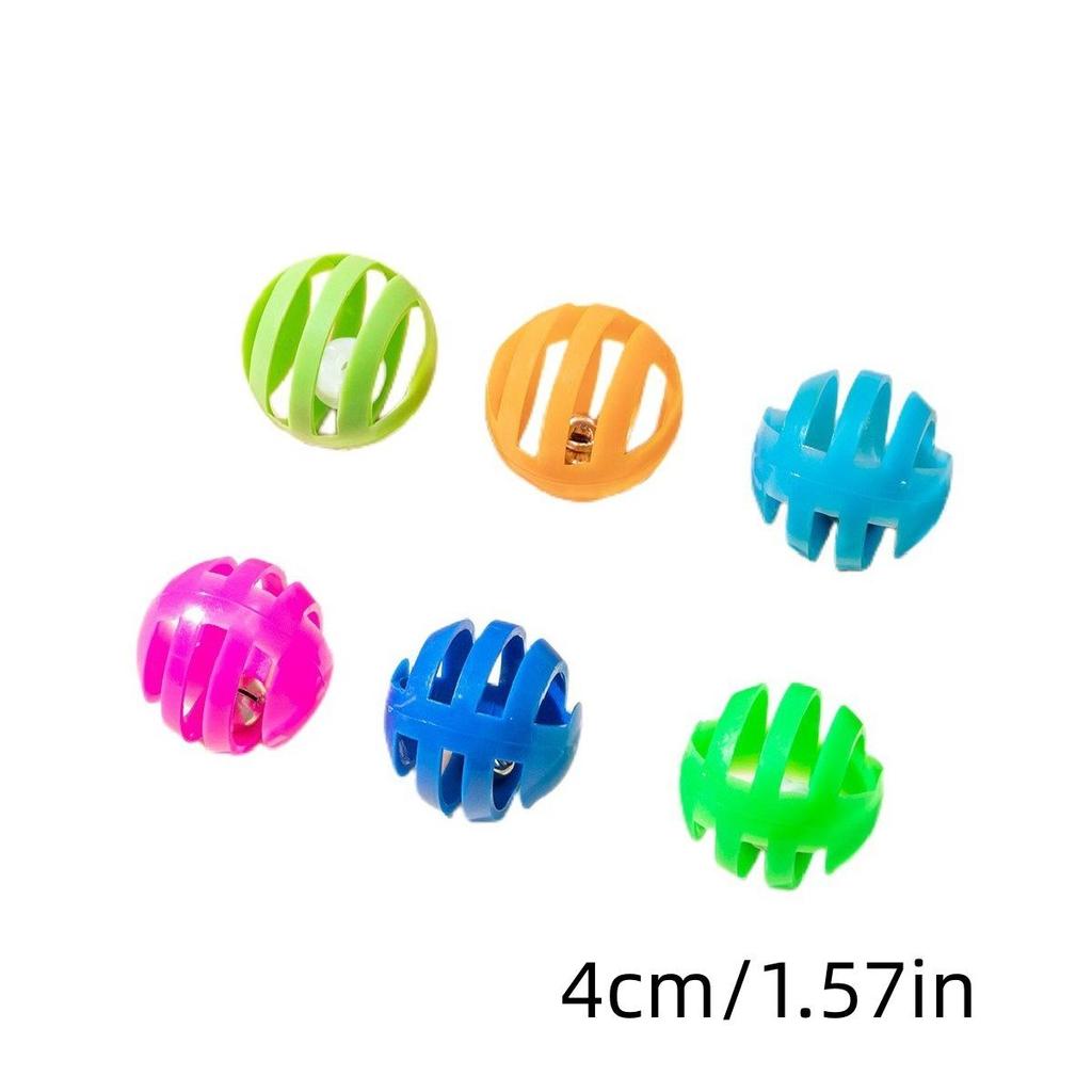 Colorful Sounding Cat Toy: Mesh Bell Ball for Self-Play and Biting