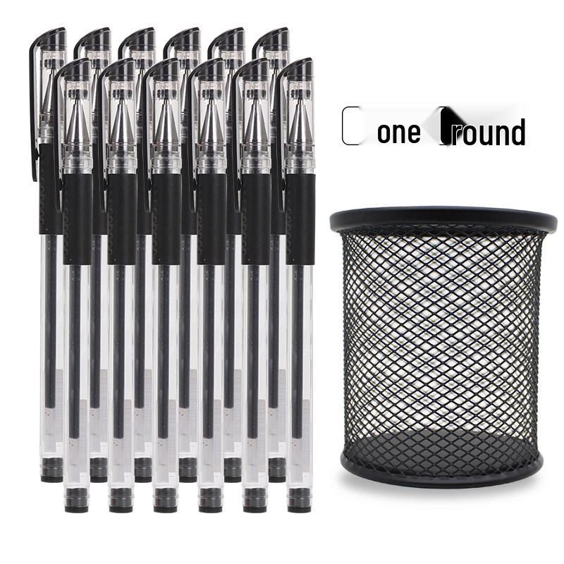 100 Black 0.5mm Water-Based Signature Pens for Office Use - Ballpoint Carbon Writing Pens