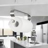 Stainless Steel Paper Towel Holder Kitchen Bathroom Roll Paper Dispenser No Drilling Tissue Hanging Rack