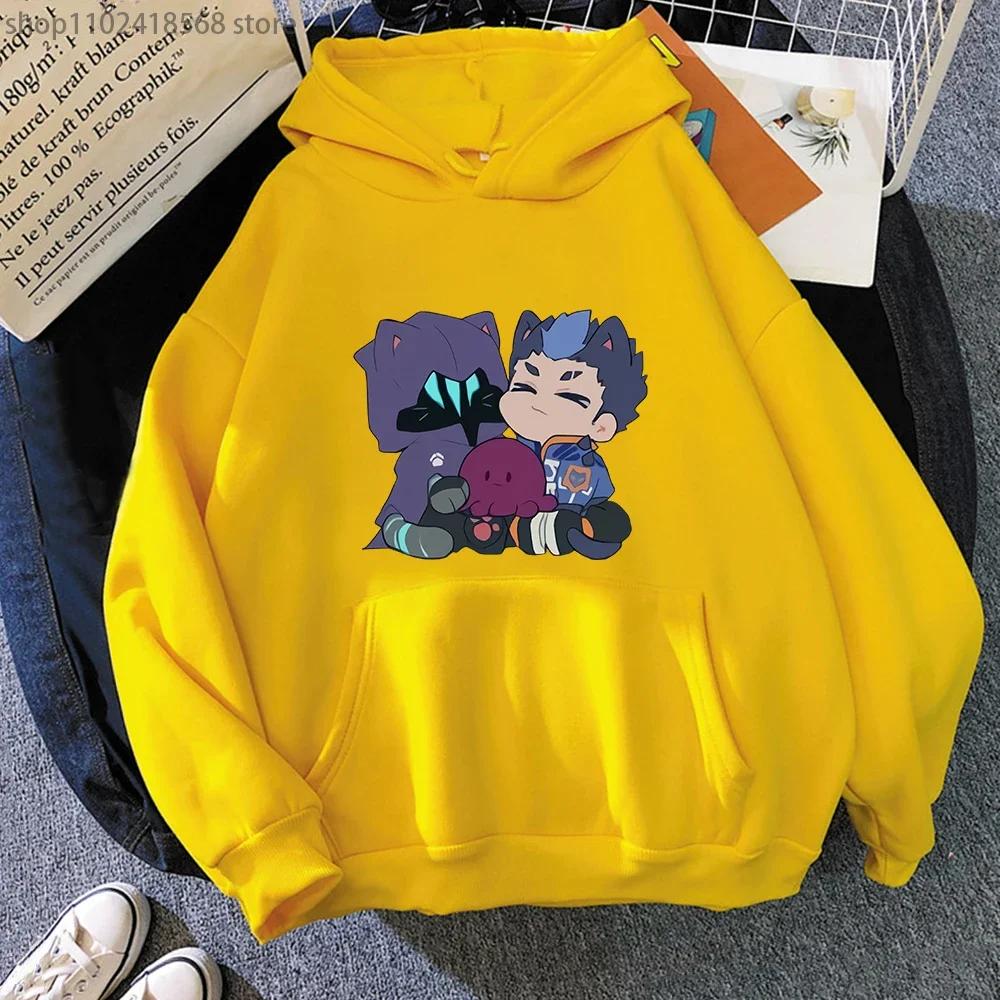 Omen Cartoon Cute VALORANT Hoodie Men Clothes Winter Fashion Women Tops Boys Girls Game Sweatshirt  Hoodies