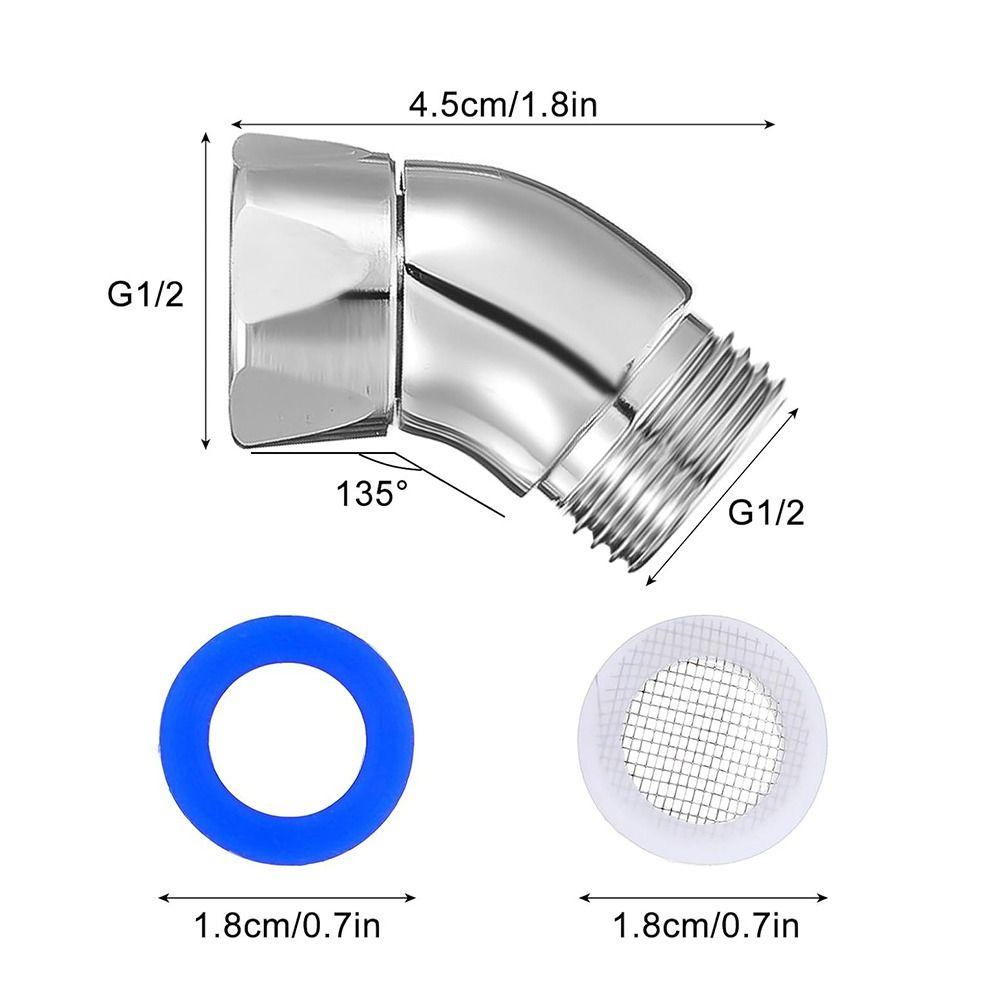 135 Degrees Shower Head Elbow Adapter Copper Adjust Bend Angle New Arm Angle Adapter