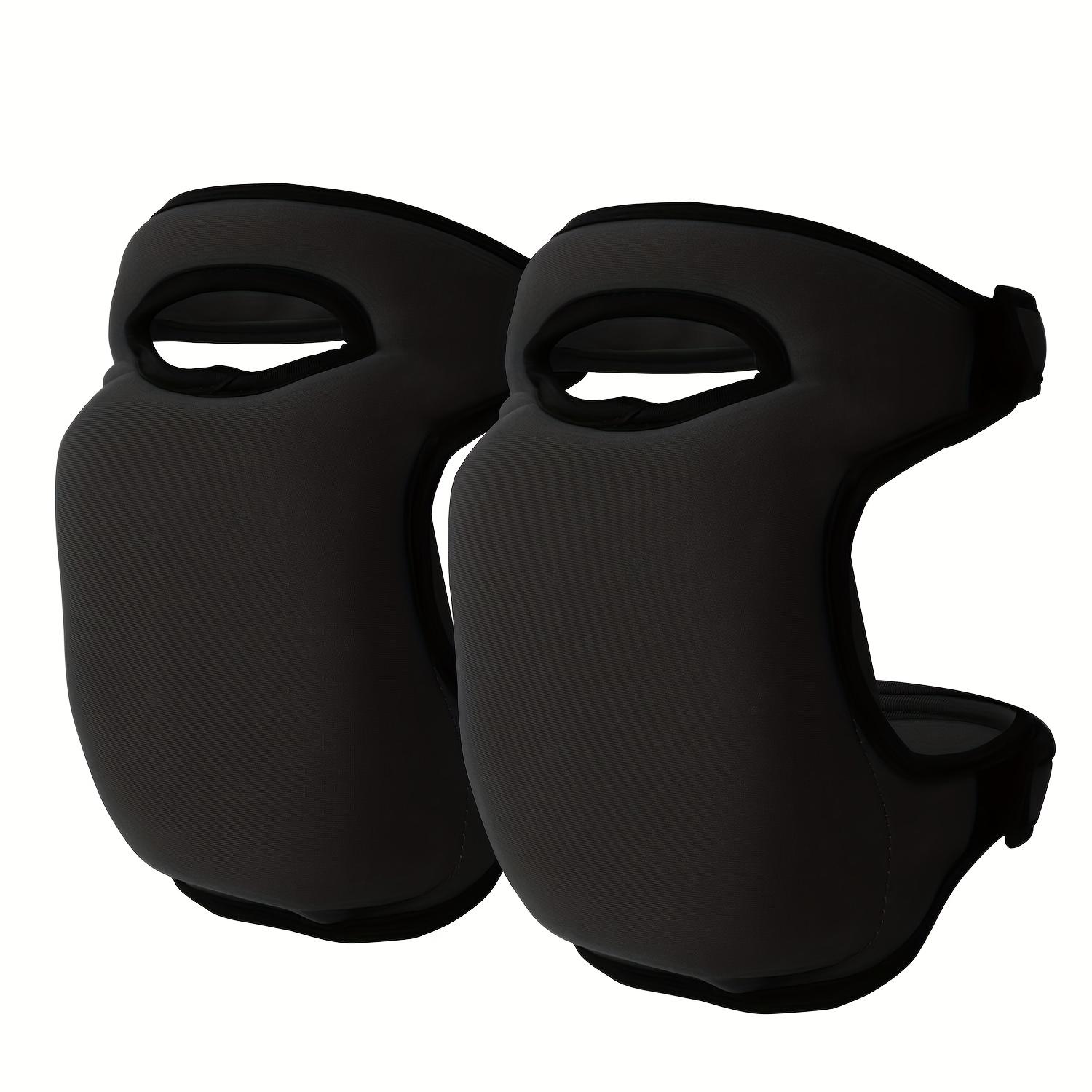 2pcs Extra Thick Memory Foam Gardening Knee Pads Adjustable Strap Non-Slip Soft Comfort Protection Black