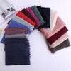 Foreign Trade Silk Scarf Cotton And Linen Headscarf Women'S Spring And Summer Solid Color Japanese And Korean Scarf Sun Protection Warm Shawl Hair