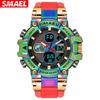 Sport Horloges Heren Horloge Militair Leger 50M Waterdicht Automatische Datum Wekker 8027 Kwarts Polshorloges Digitale Licht Horloge