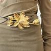 Exaggerated  Flower Belt PU Rope Belt Women Vintage Decorative Dresses Belt