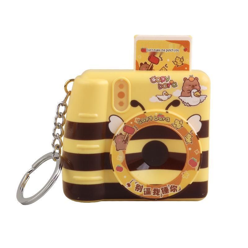 Creative Light-Up Polaroid Keychain Toy with Sound - Cute Bag Charm Gift