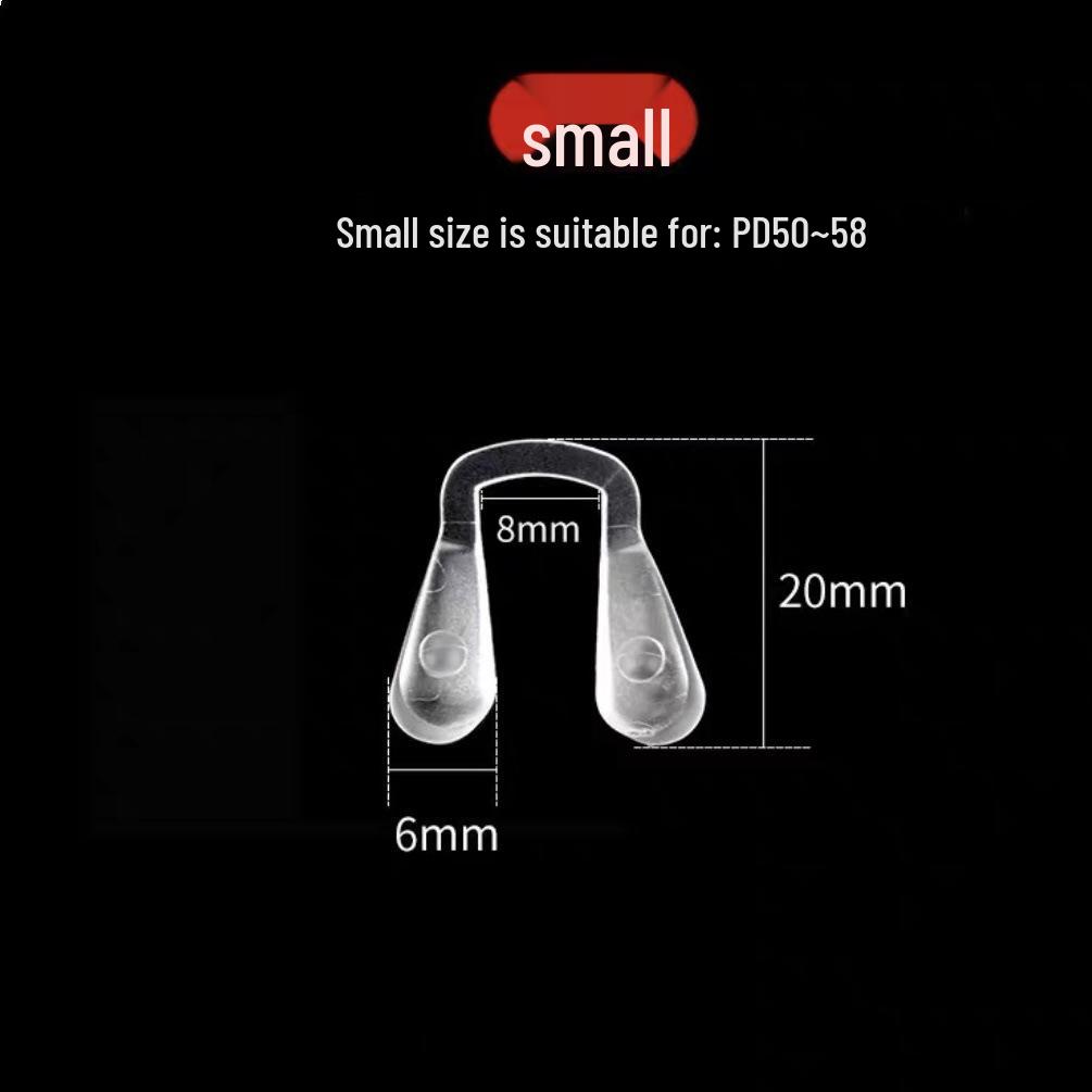 

Aluminum-Magnesium Optometry Frame Accessories: Nose Pads, Lens Rims & Temples. Nose Pad Small