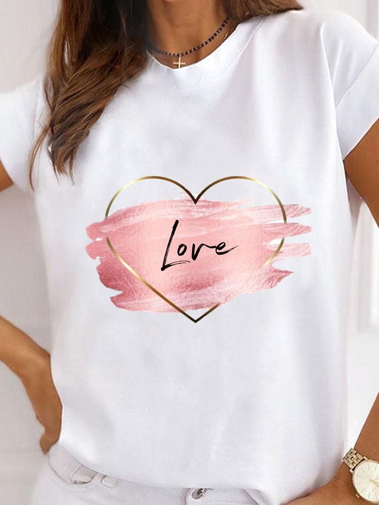 Short Sleeve Graphic Tee Clothes Summer Ladies Print T Fashion Women's Leopard 90s Trend Lovely Clothing Female T-shirts