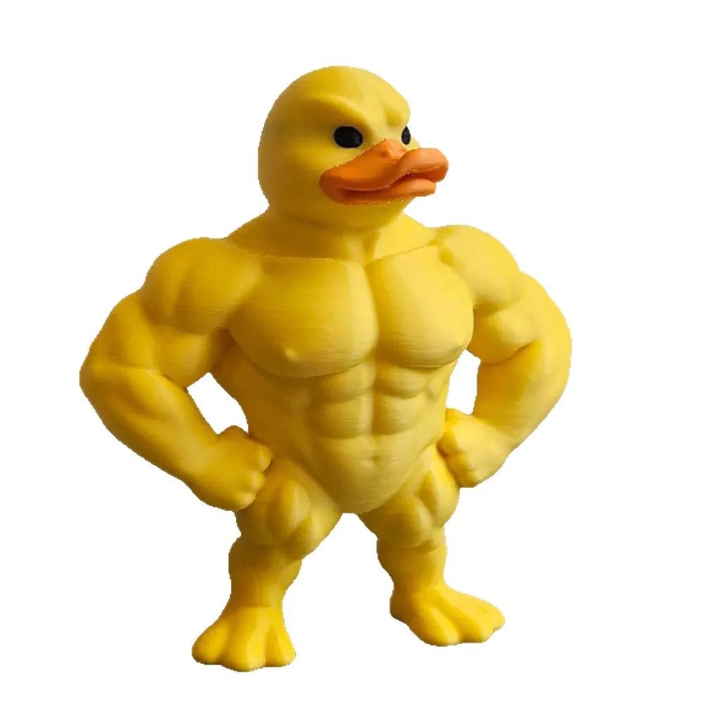 

Cartoon Muscle Duck Decoration - Creative Funny Figurine, Interesting Table Style, Office Living Room Entrance Ornament S