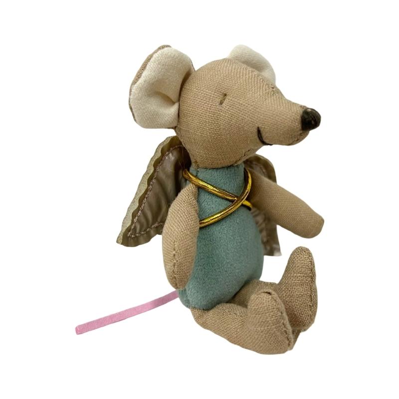 Adorable Cotton Linen Mouse Toy Creative Mouse Doll Animal Gift for Infant Photography Props and Nursery Decoration