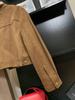 Women's High-End Suede Jacket - Chic Spring/Autumn Petite Fashion 2025