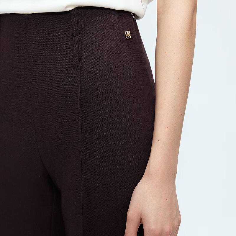 Lancy Women's Ankela Red Wool Blend Suit Pants