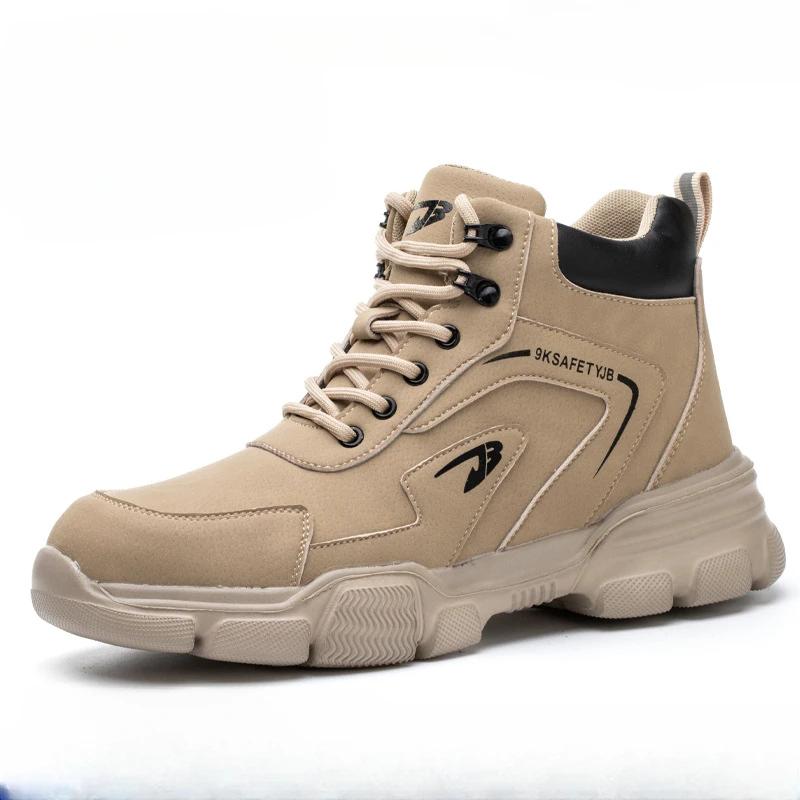 Sicherheitsschuhe Arbeitsschuhe Stahlkappe Herren Pannensichere Arbeitsstiefel Anti-Smash-Schutzstiefel Unzerstörbare Sicherheit Leicht