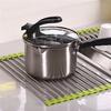 SHOP-STORY - Foldable Non-Slip Drainer for Sink Washbasin - Colander Dish Rack - Dimension 37 X 23 Cm - Color Green