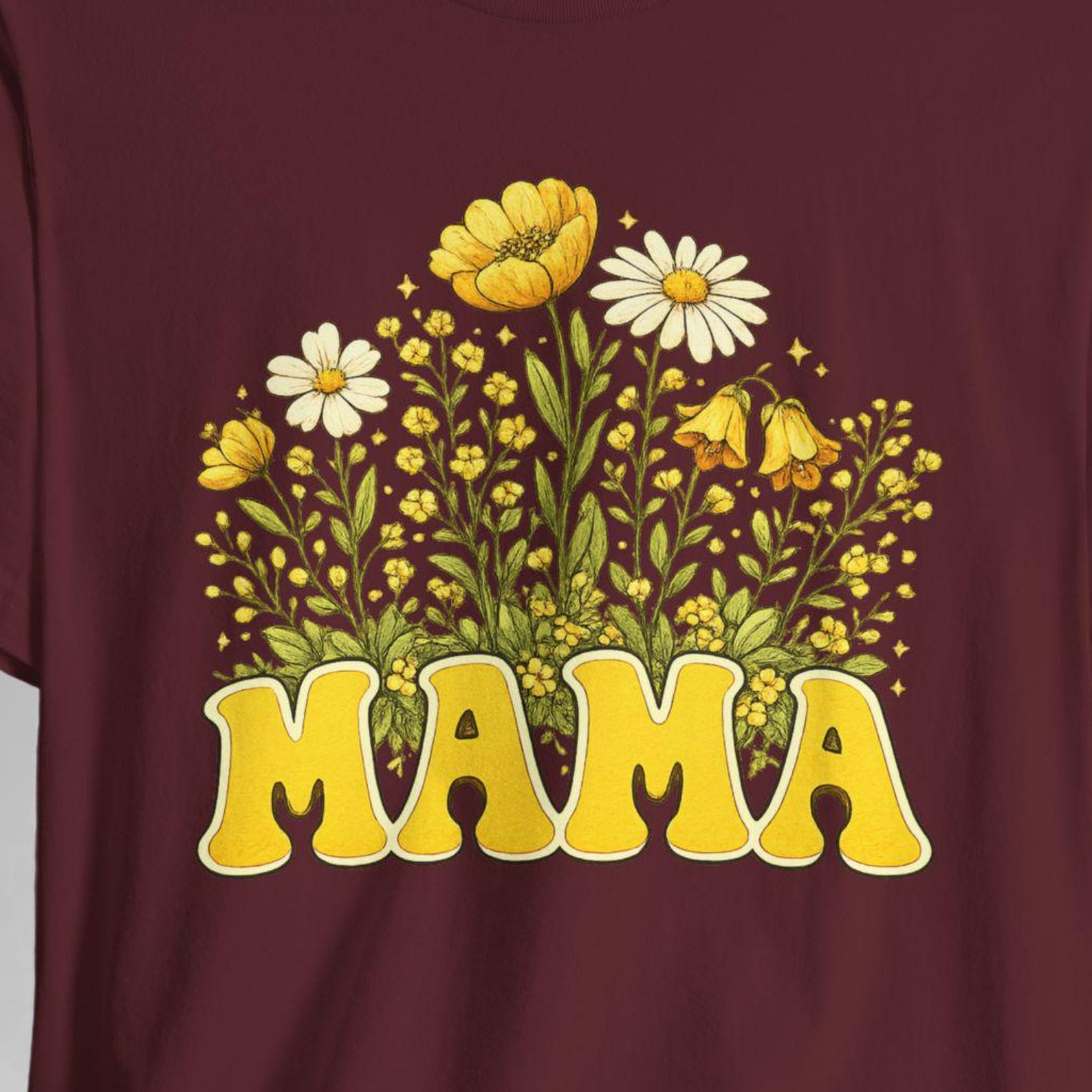 Mama Shirt, Wildflowers Mama Shirt, Retro Mom TShirt, Mother s Day Gift, Flower Shirts for Women, Floral New Mom Gift 3XL