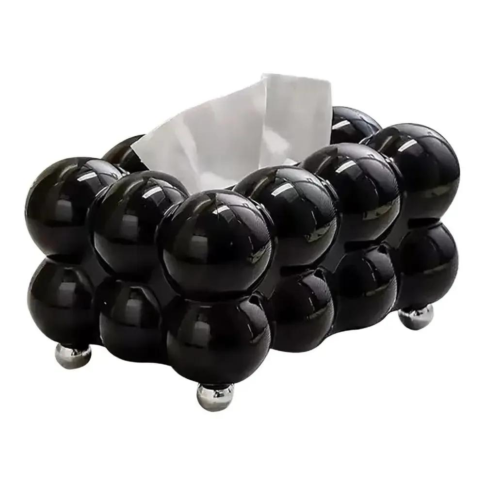 

Luxury Cream Tissue Box Holder for Dining Table Tissue Box Container Living Room Decoration Kitchen Storage Light чёрный