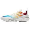 Cushioning Slip Resistant Anti Rollover Low Top Basketball Shoes Men's White Blue Yellow 912541602Q-8