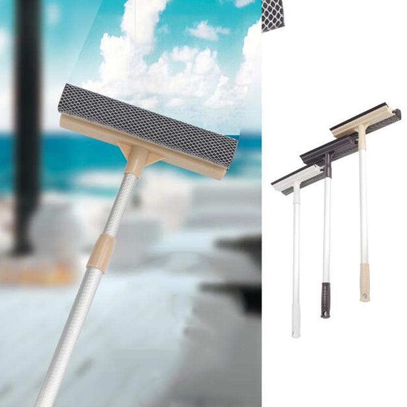 Telescopic Extendable Car Window Squeegee Cleaner Scrubber Brush Wiper Sponge