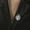  Cho Ku Rei Brooch Stainless Steel Geometric Reiki Protection Healing Chokurei Pins Energy Yoga Amulet Jewelry Gifts