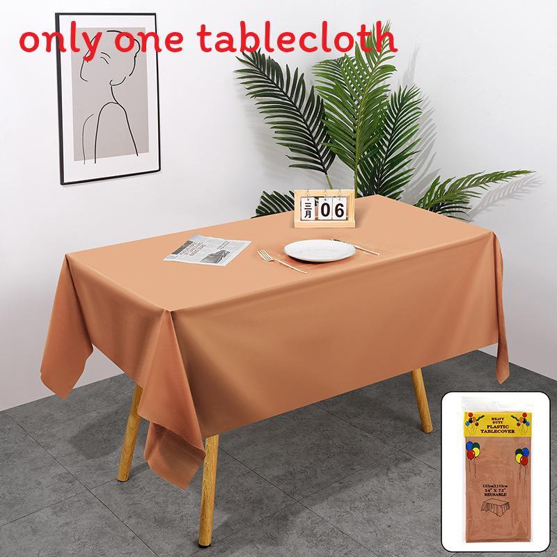 Peva Thickened Disposable Tablecloth With Dustproof And Oilproof Surface For Events And Decor