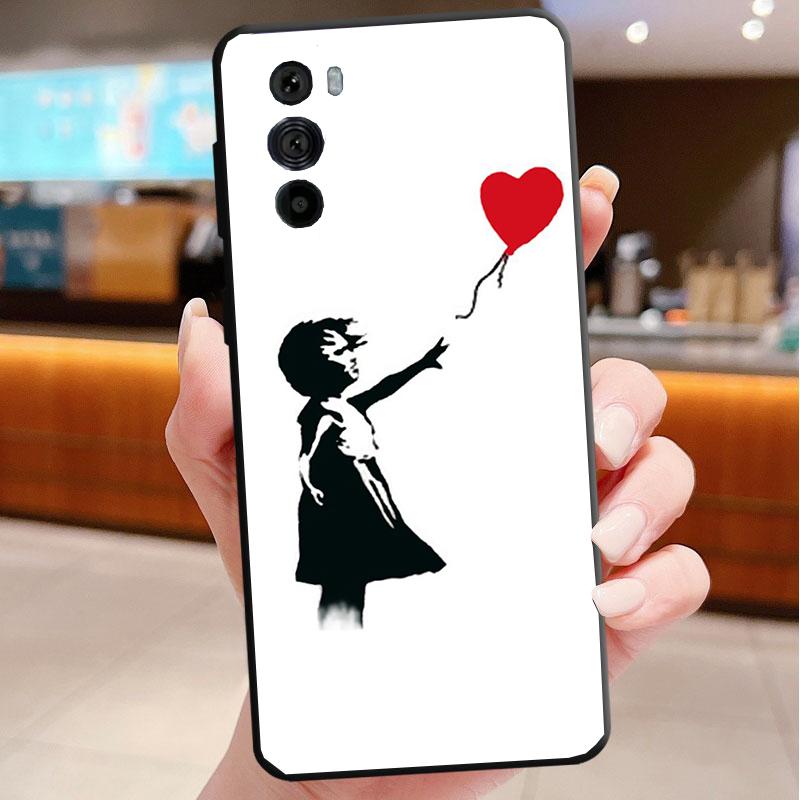 

Phone Case For Motorola Edge 50 40 Pro 60 50 40 30 Ultra Neo Fusion Moto G85 G72 G53 G54 G84 G13 G32 Street Art Banksy Graffit Moto G32