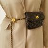 Gold Quilted Waist Belt Bag - Women's French Chic Mini Chain Crossbody